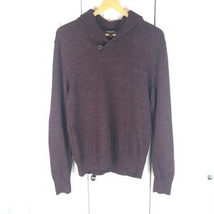 100% cotton shawl collar sweater
